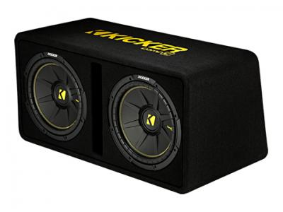 Kicker 12 Inch Duel CompC Subwoofer Enclosure - 44DCWC122-Open