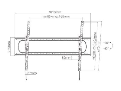 Prime Mount Heavy Duty TV Wall Mount  - RT101XL