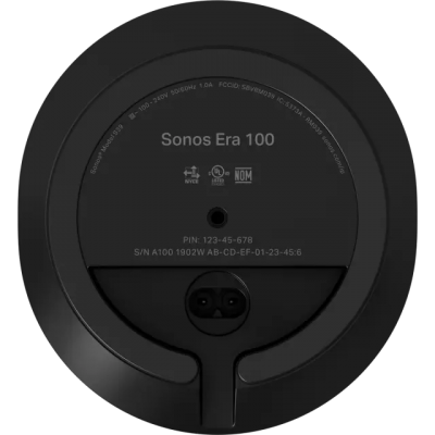 Sonos Next-Gen Acoustics and Connectivity Stereo Speaker with Voice Enabled WiFi and Bluetooth in Black - Era 100 (B)