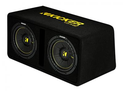 Kicker Dual 10" CompC 2 Ohm Enclosure - 44DCWC102