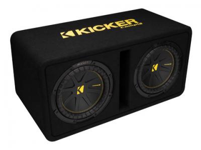 Kicker 10 Inch Dual CompC Series Enclosure - 50DCWC102