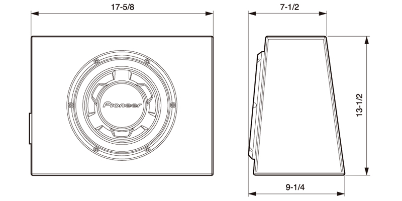 Pioneer TSWX106B 10 Inch Pre-loaded Compact Subwoofer -